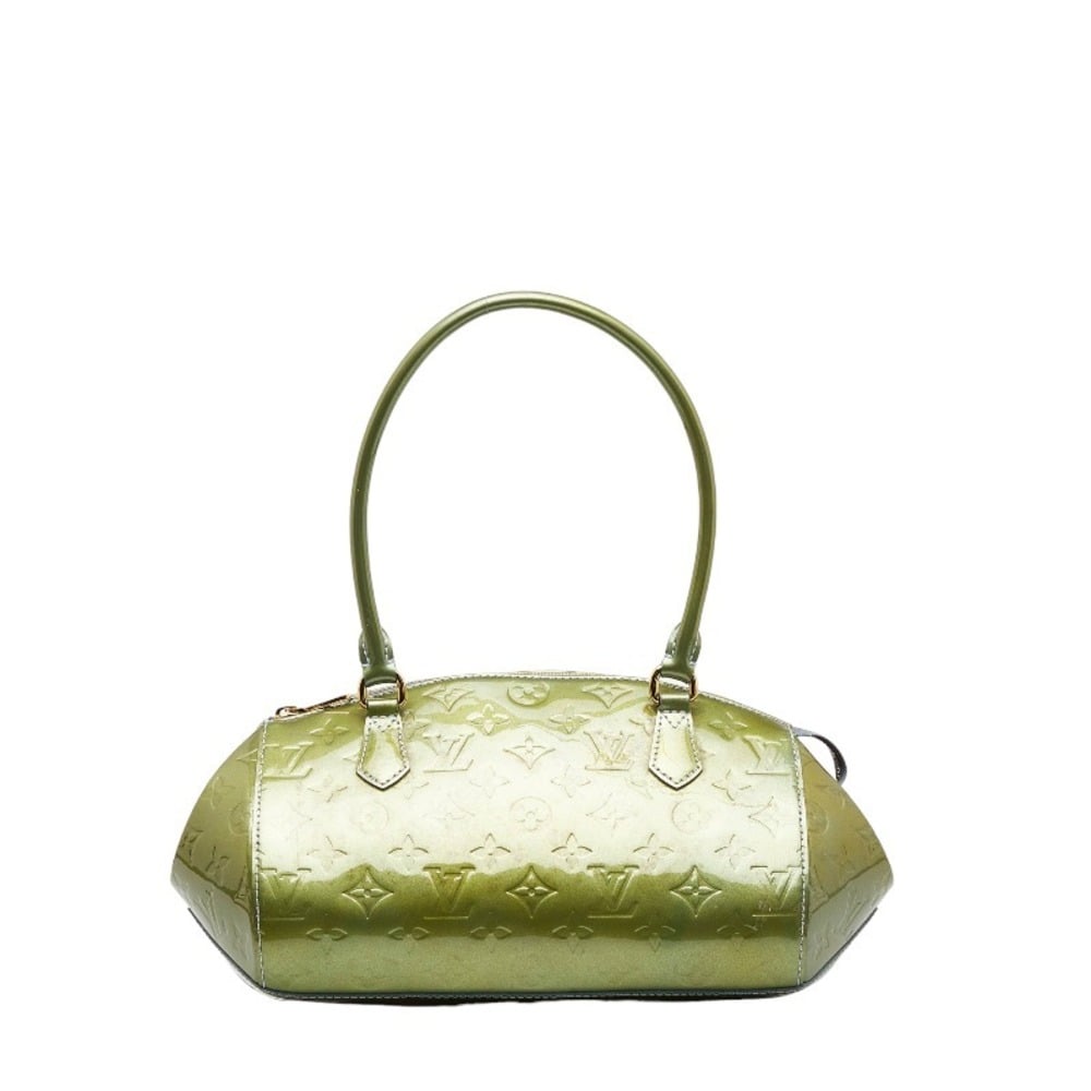 Louis Vuitton Monogram Vernis Sherwood PM Shoulder Bag M91561 Givre Green  Patent Leather Women's LOUIS VUITTON