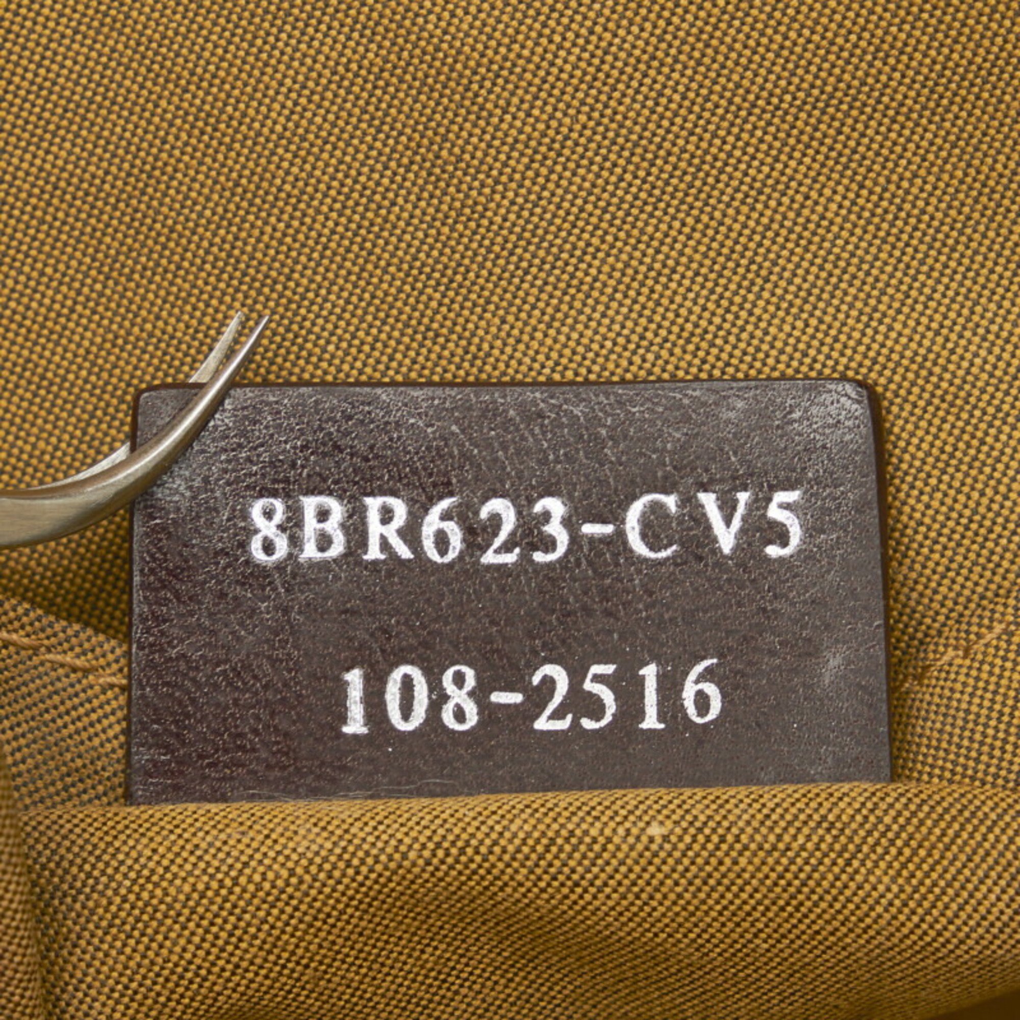 FENDI Zucca Unzipped Handbag Boston Bag 8BR623 Beige Leather Women's