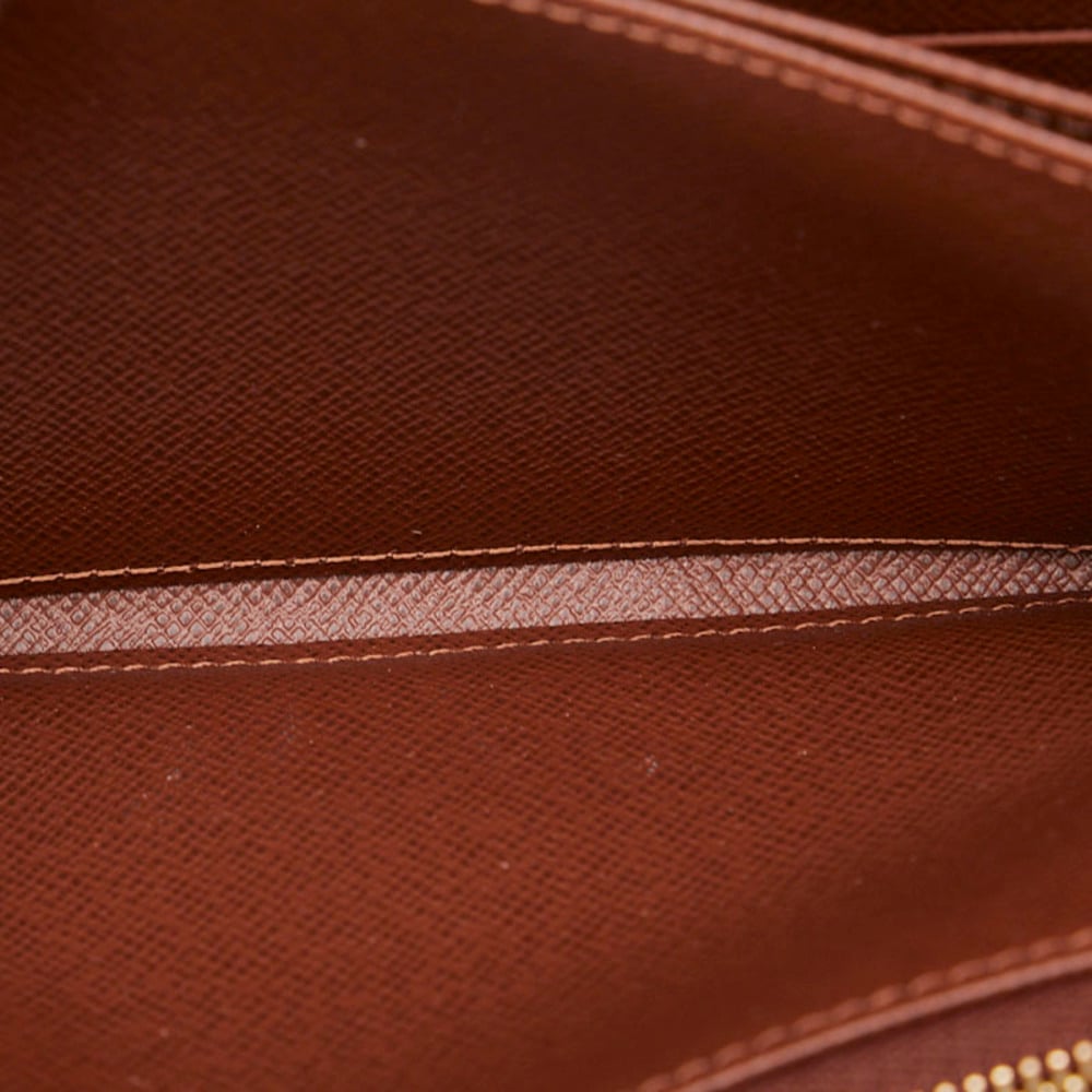 Louis Vuitton Monogram Zippy Long Wallet M42616 Brown PVC Leather