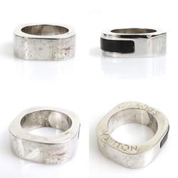 Louis Vuitton LOUIS VUITTON Ring Metal/Wood Silver/Dark Brown Men's No. 16