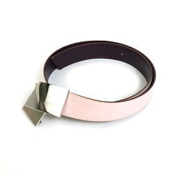 HERMES Belt Leather/Metal Light Pink/Purple Women's