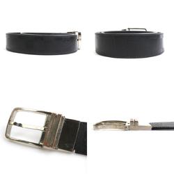 LOUIS VUITTON Belt Damier Infini Suntulle Boston Leather/Metal Black/Silver Men's M9674