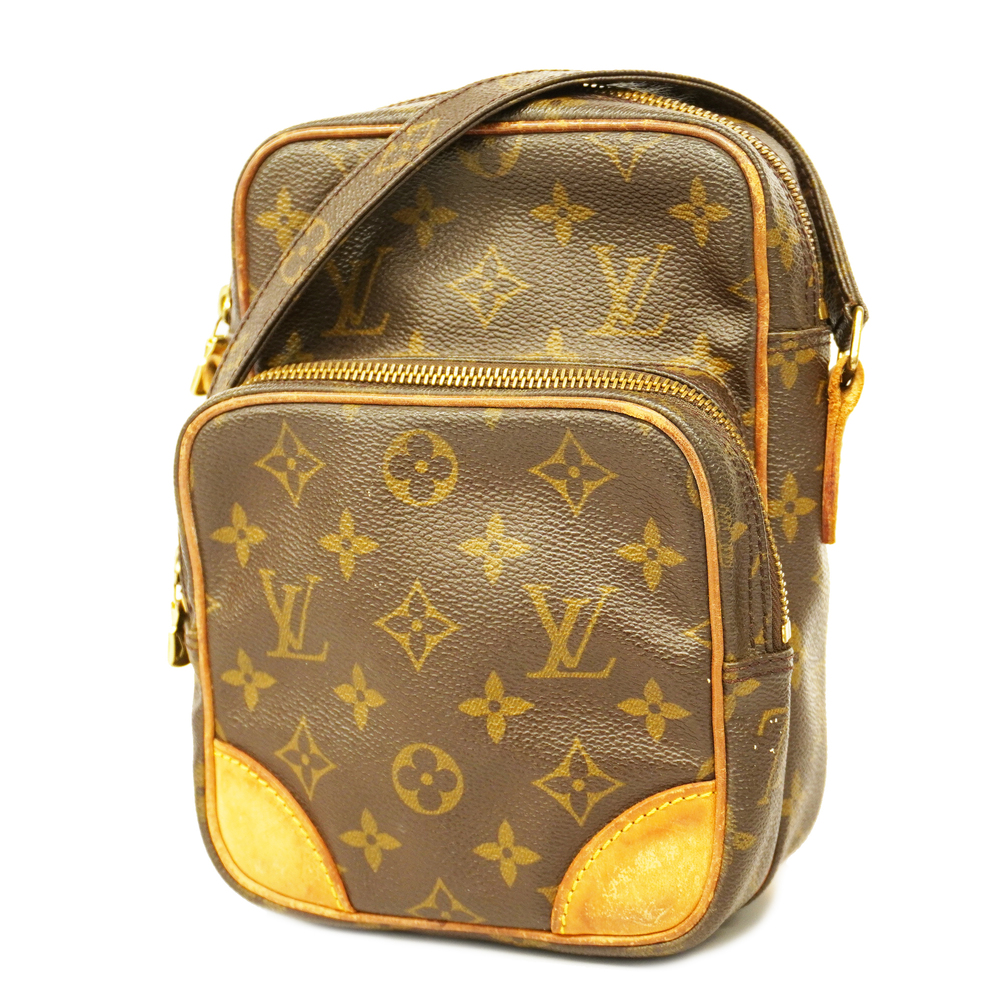 Authentic LOUIS VUITTON Monogram  M45236 Shoulder Bag Brown Leather