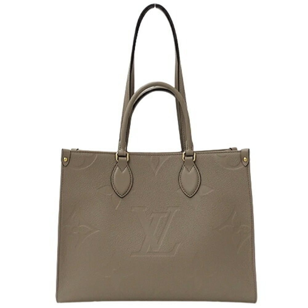 LOUIS VUITTON Bag Monogram Empreinte Women's Tote Handbag Shoulder 2way On  the Go MM Tourtrail M45607 Beige