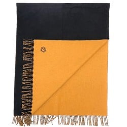 HERMES Stole Double Face 100% Cashmere 2022 Collection 22AW Muffler Ladies Men's Current H259084S Black Yellow