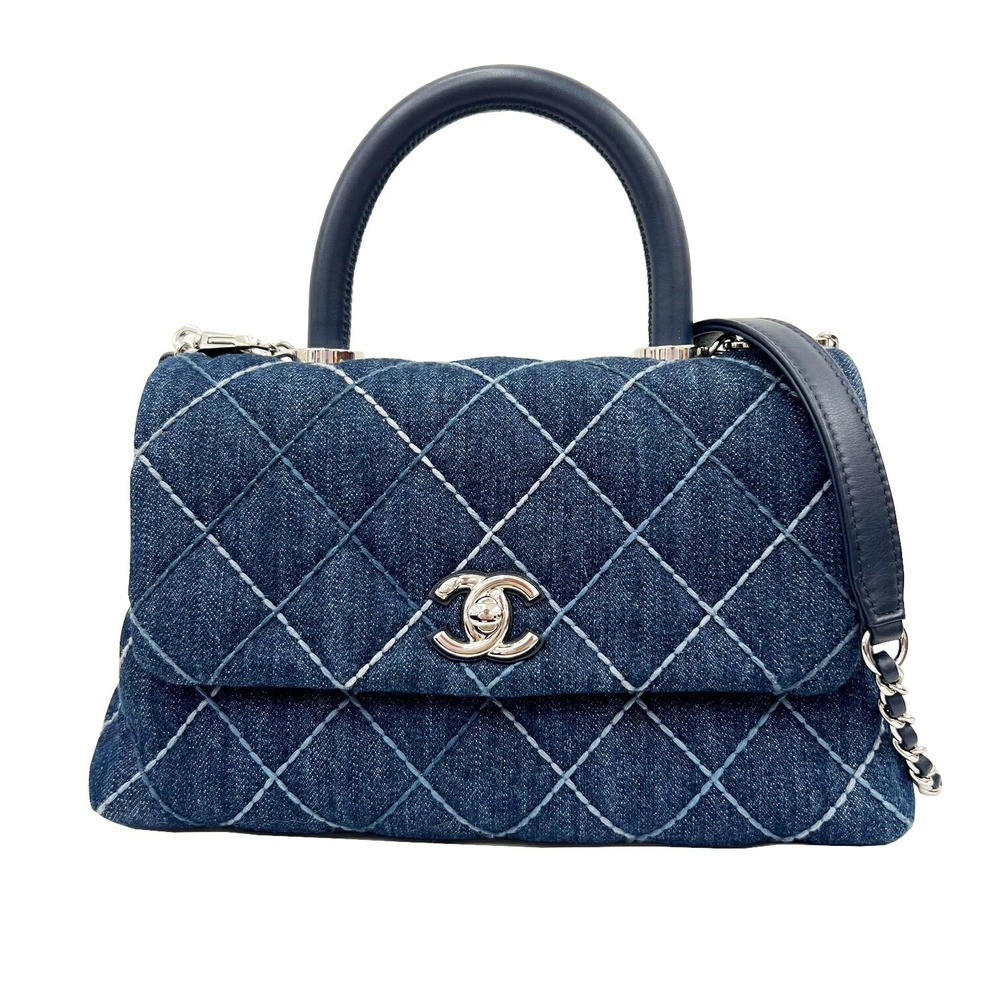 CHANEL Coco Handle XS Flap Bag 24 Shoulder Handbag Matelasse 27 Series  A92990 Ladies Blue