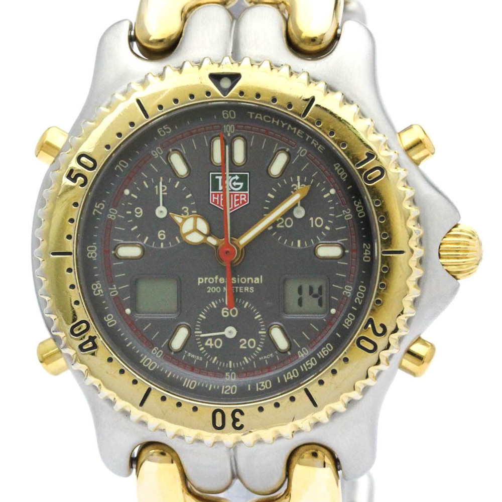 Polished TAG HEUER Sel Chronograph Ayrton Senna Quartz Watch S25