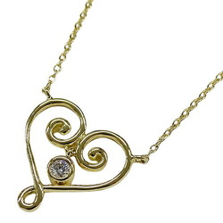 Tiffany TIFFANY&Co. Necklace Ladies 750YG 1P Diamond Venice Goldoni Heart Yellow Gold Polished
