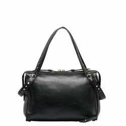 Valentino Garavani Studded Handbag Shoulder Bag Black Leather Women's VALENTINO