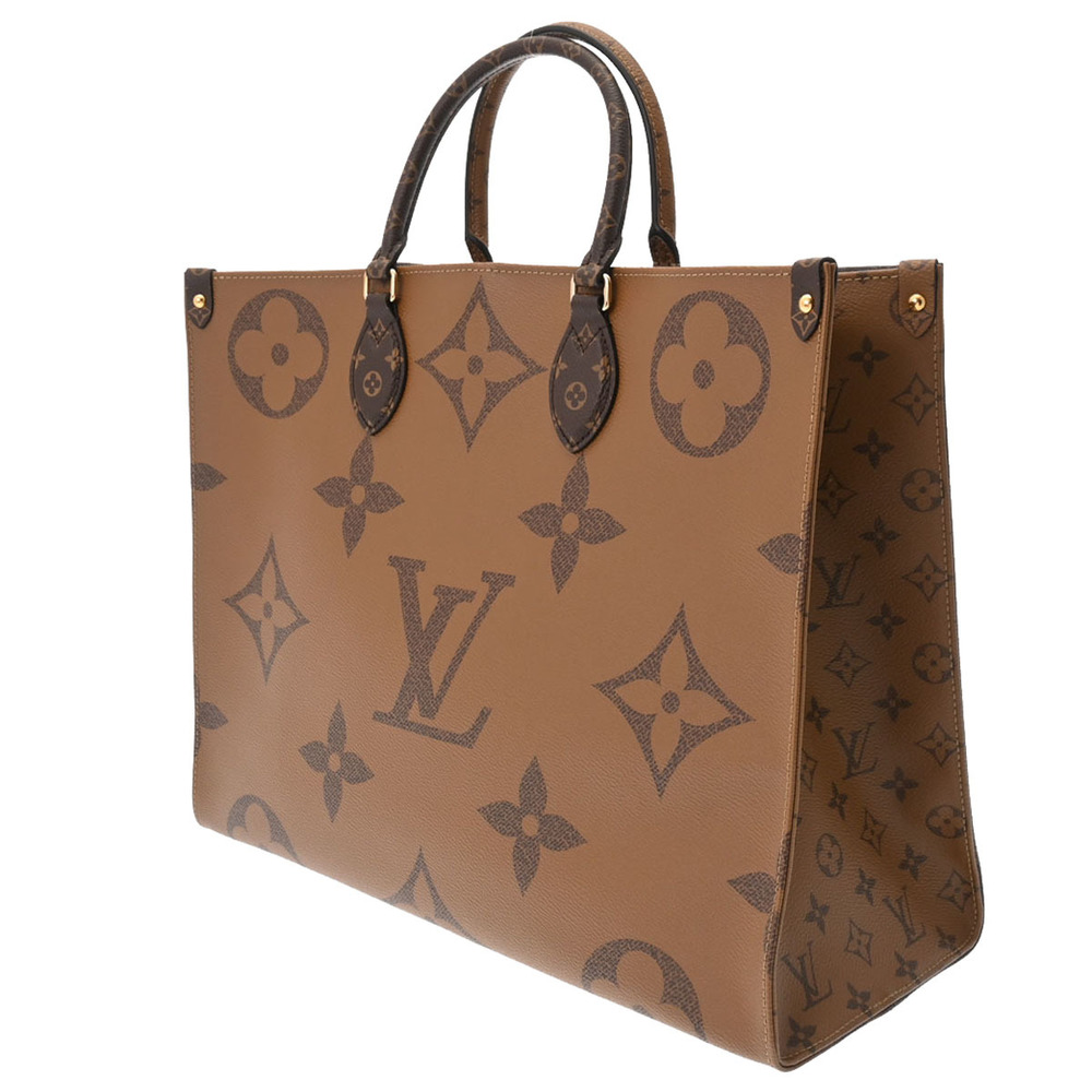 LOUIS VUITTON Monogram Reverse On the Go GM Brown M45320 Women's Canvas Bag