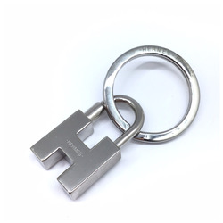 HERMES H Cadena Quiz Key Ring Multicolor Silver Keychain Accessory Women Men Unisex
