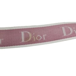 Christian Dior DIOR Dior Trotter Shoulder Bag Leather Pink White Flower No1 SV Hardware Silver Women's