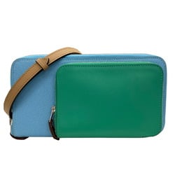 HERMES Nouveau Togo Shoulder Bag Waist B Engraved Manufactured in 2023 Epson Swift Celeste Mint Chai Green Blue Women's Men's