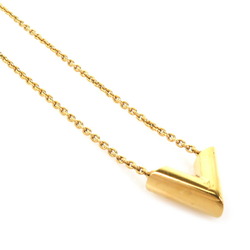 Louis Vuitton Essential V M63181 Gold Plated Black Le0168 Women's Necklace