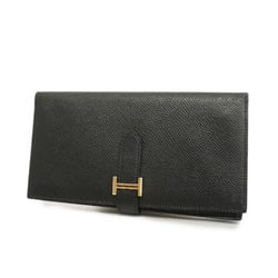 Hermes Bearn Soufflet Etain Epsom leather Rose gold hardware