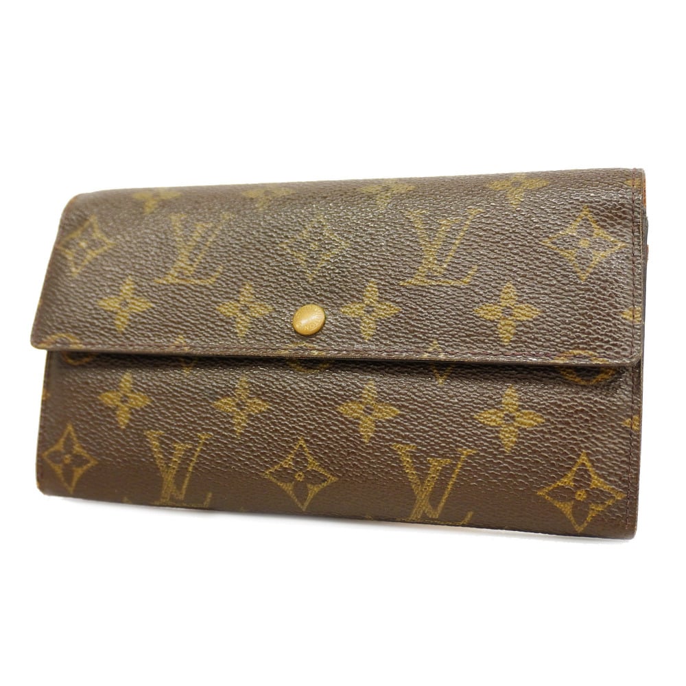 Louis Vuitton Auth Louis Vuitton Monogram Long Bi-fold Wallet Portomone  Credit M61725