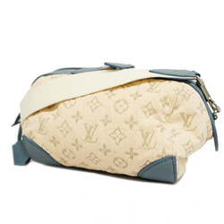 Louis Vuitton Monogram Denim Pochette Round M40706 Women's Shoulder Bag