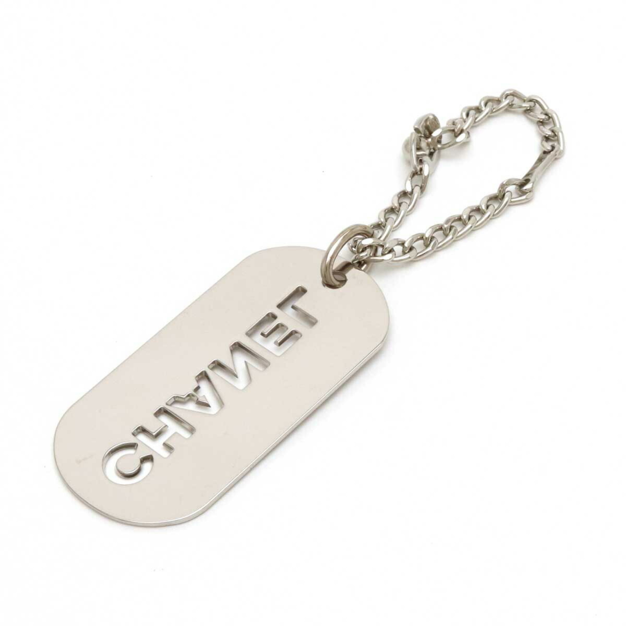 CHANEL Plate Dog Tag Keychain Key Charm Bag Metal 05V A25216
