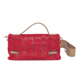 Zanellato NINA 64-61-0307-540 Women's Cotton,Polyester Handbag,Shoulder Bag Beige Brown,Red Color