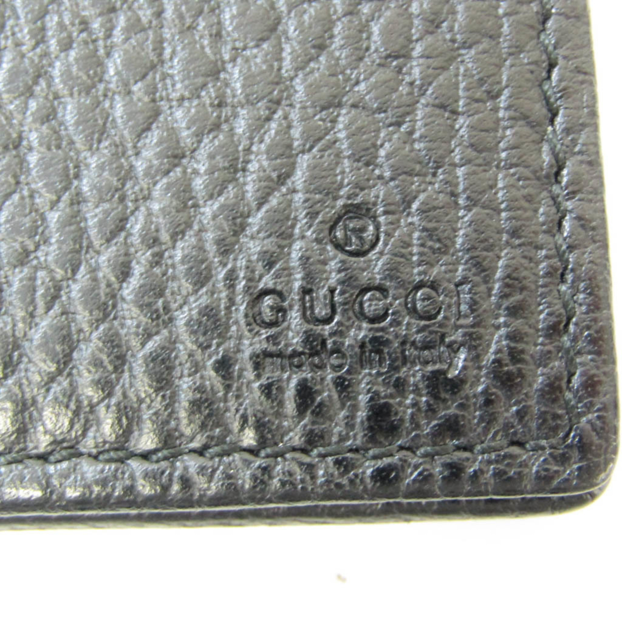 Gucci Gucci Swing 368231 Women's Leather Chain/Shoulder Wallet Black