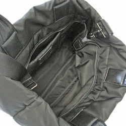 Prada TESSUTO DOUBLE Women,Men Leather,Nylon Handbag,Shoulder Bag Black,Navy