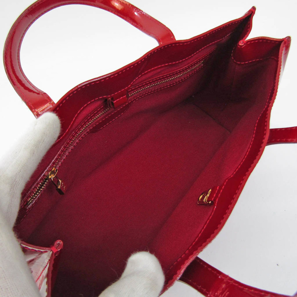 LOUIS VUITTON Handbag M93642 Wilshire PM Monogram Vernis Red Women