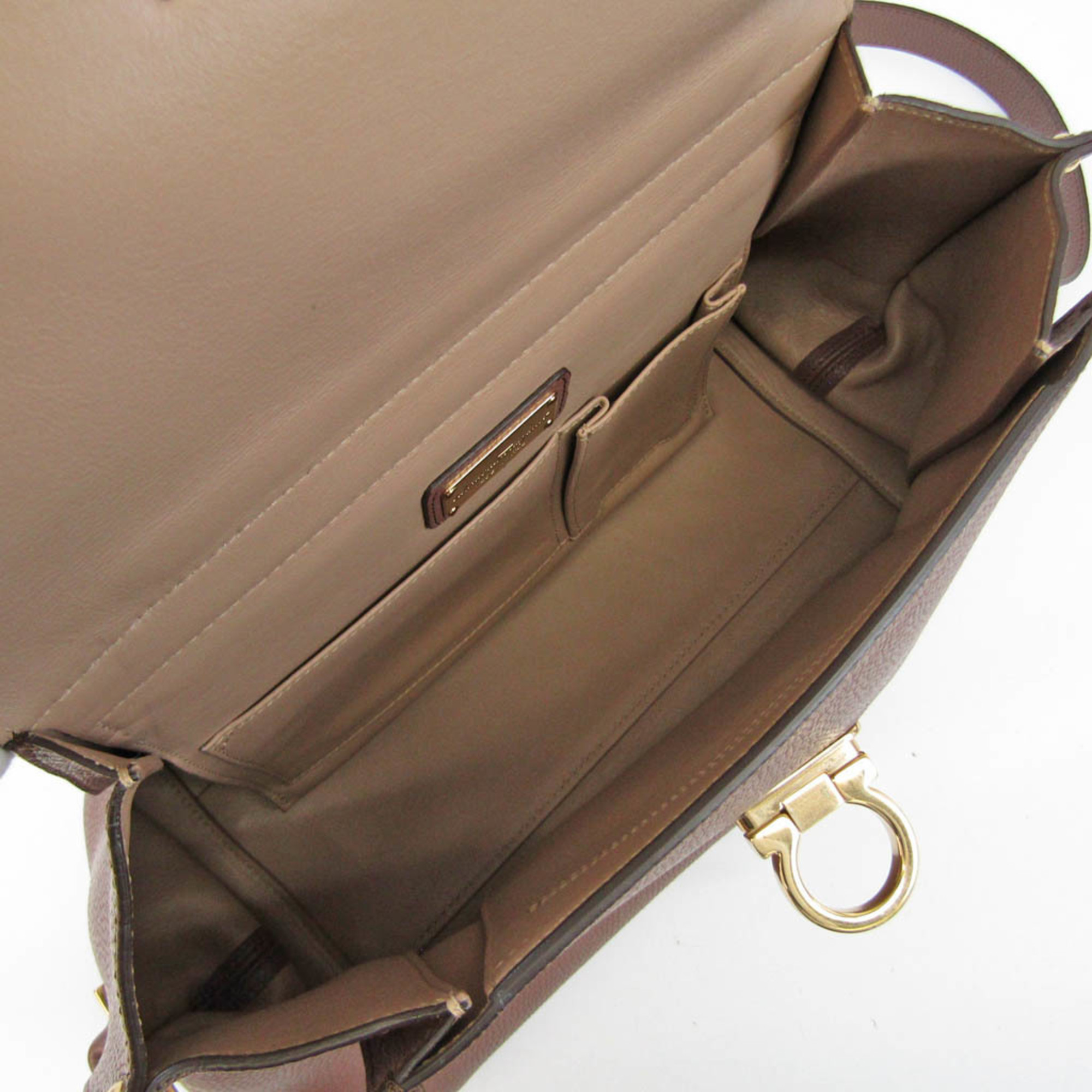 Salvatore Ferragamo Sophia DH-21 F606 Women's Leather Handbag,Shoulder Bag Cocoa