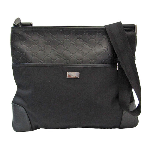 Gucci Messenger Bag Gg Gussissima in Black Canvas and Leather 