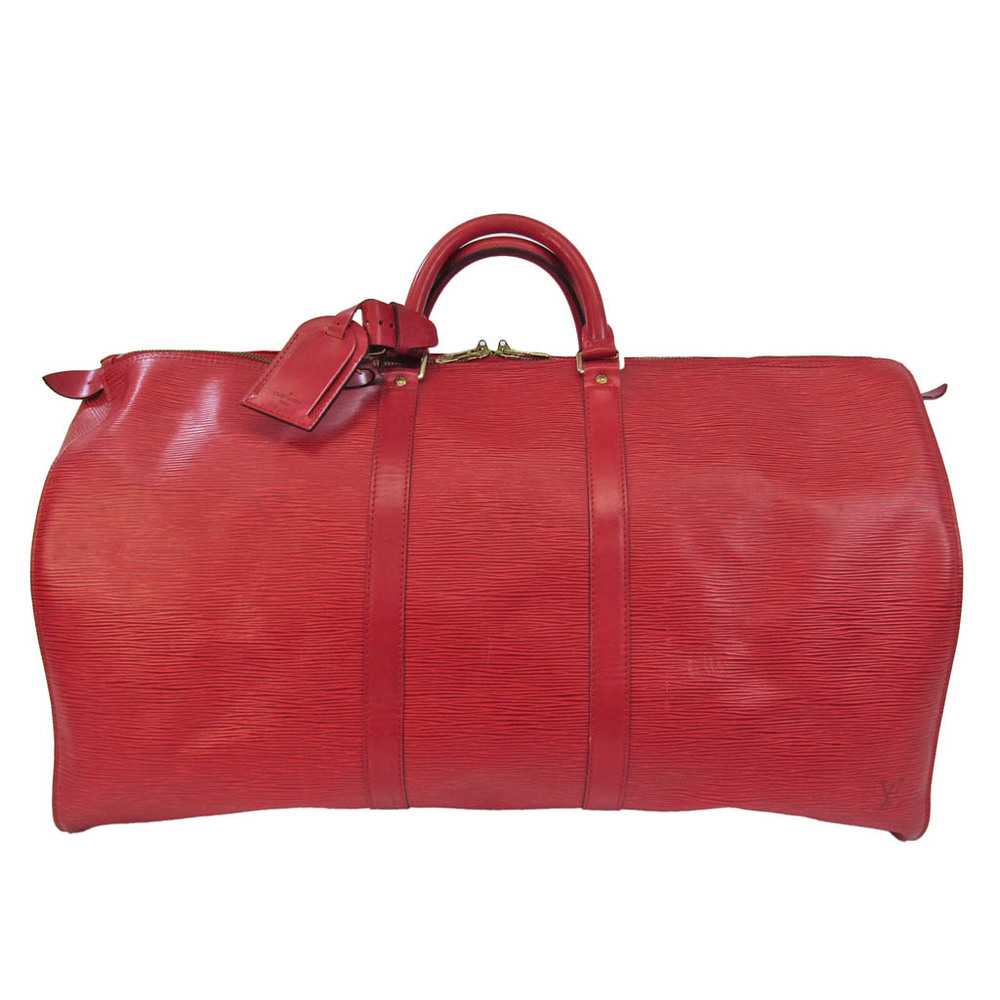 Louis Vuitton Epi Keepall 55 M42957 Women's Boston Bag Castilian Red