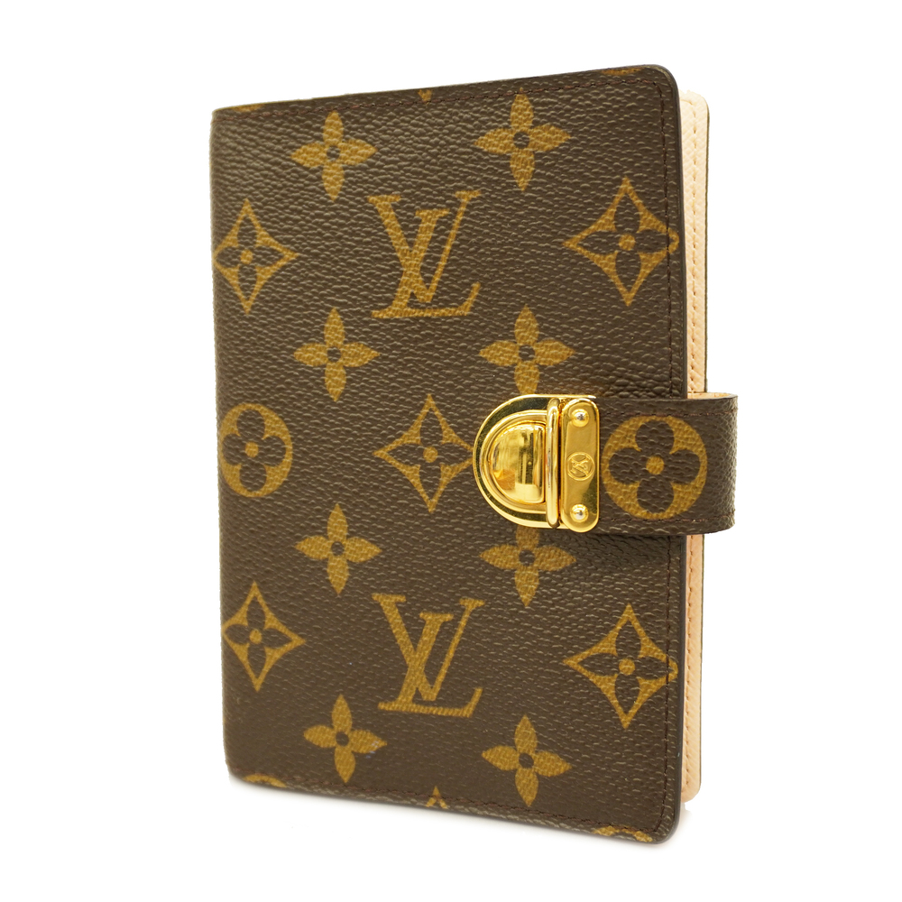 LOUIS VUITTON -VINTAGE AUTHENTIC MONOGRAM NOTE PAD WITH GOLD PENCIL-BOX &  SLEEPER BAG