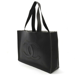 CHANEL Cocomark Tote Bag Shoulder Rubber Nylon Black