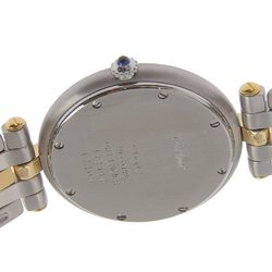 Cartier CARTIER LM Watch Round 83084241 Gold & Steel Swiss Made Quartz Analog Display Beige Dial PANTHERELM Men's