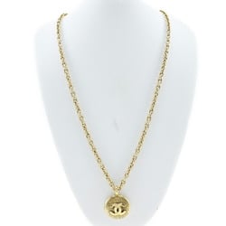 CHANEL COCO Mark Necklace Vintage Gold Plated Made in France Women's