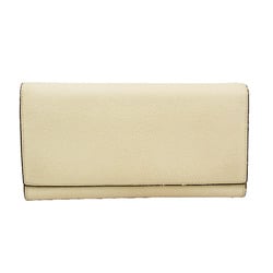 Valextra Removable 12 Card Holder V9L15 Men,Women Leather Long Wallet (bi-fold) Cream