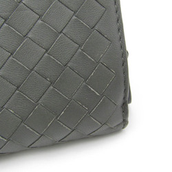 Bottega Veneta Intrecciato Men,Women Leather Long Wallet (bi-fold) Gray