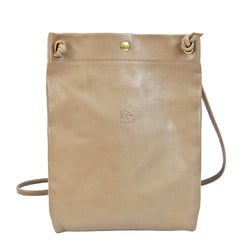 Il Bisonte Women's Leather Shoulder Bag Beige
