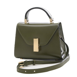 Valextra Micro Idide 2Way Bag Leather Green Light Gold Hardware