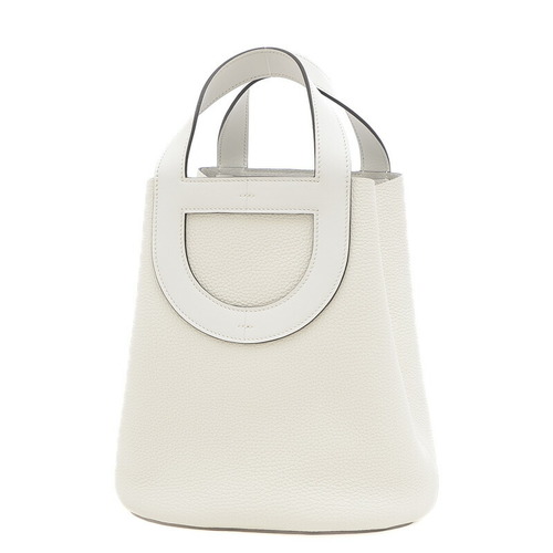 Auth Hermes In The Loop 23 B Stamp New White Women's Taurillon Clemence  Handbag | eLADY Globazone