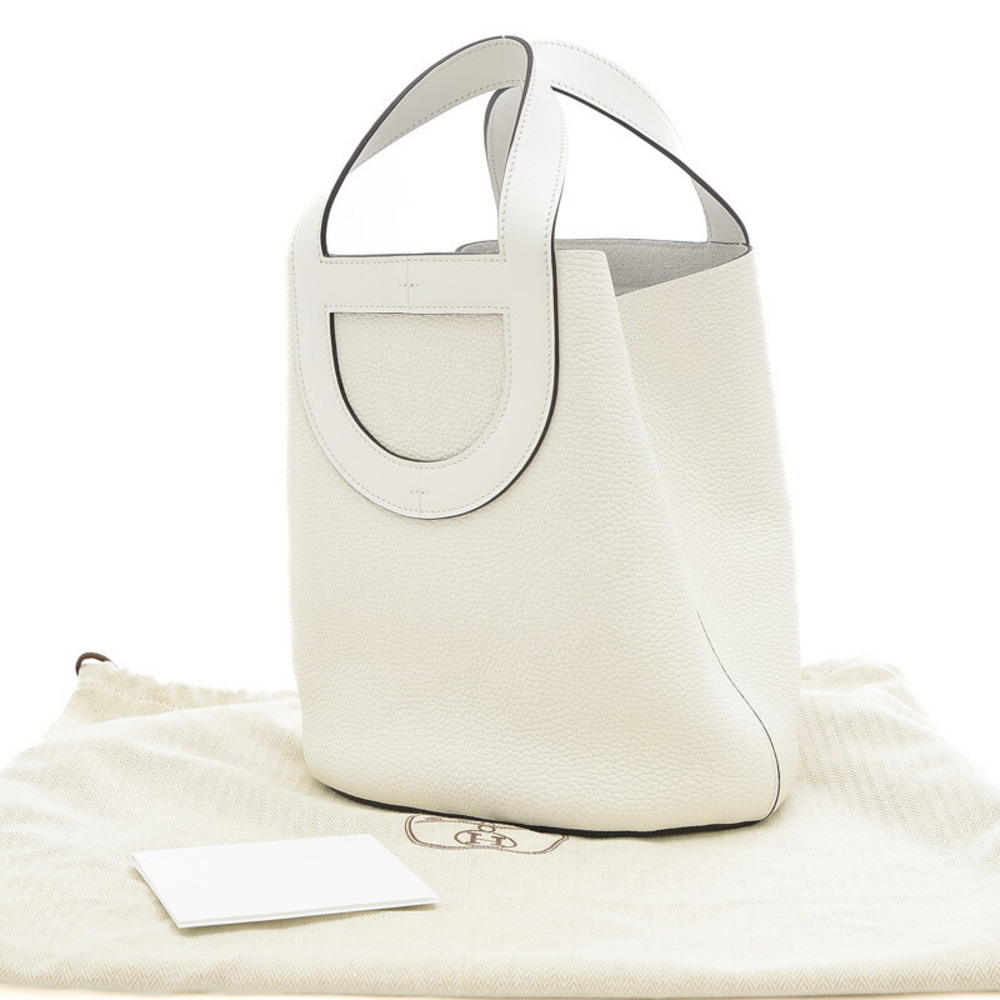Auth Hermes In The Loop 23 B Stamp New White Women's Taurillon