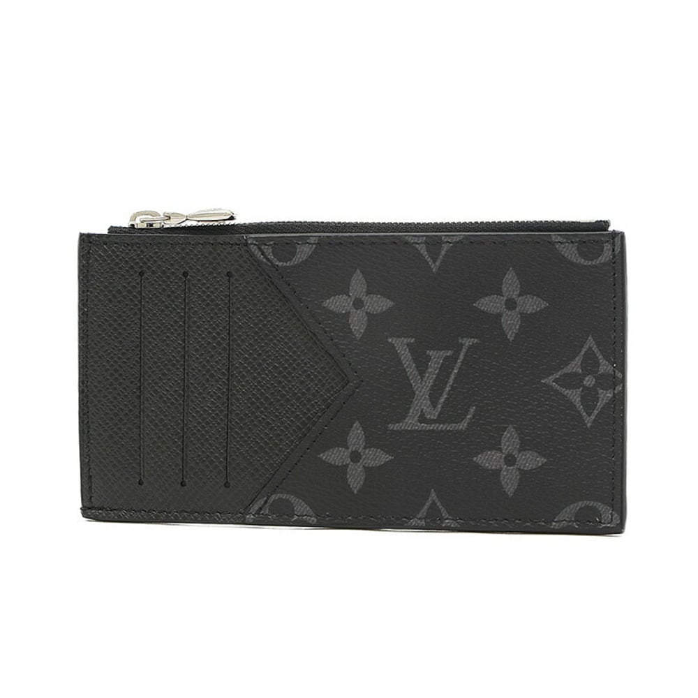 coin card holder leather small bag Louis Vuitton Grey in Leather