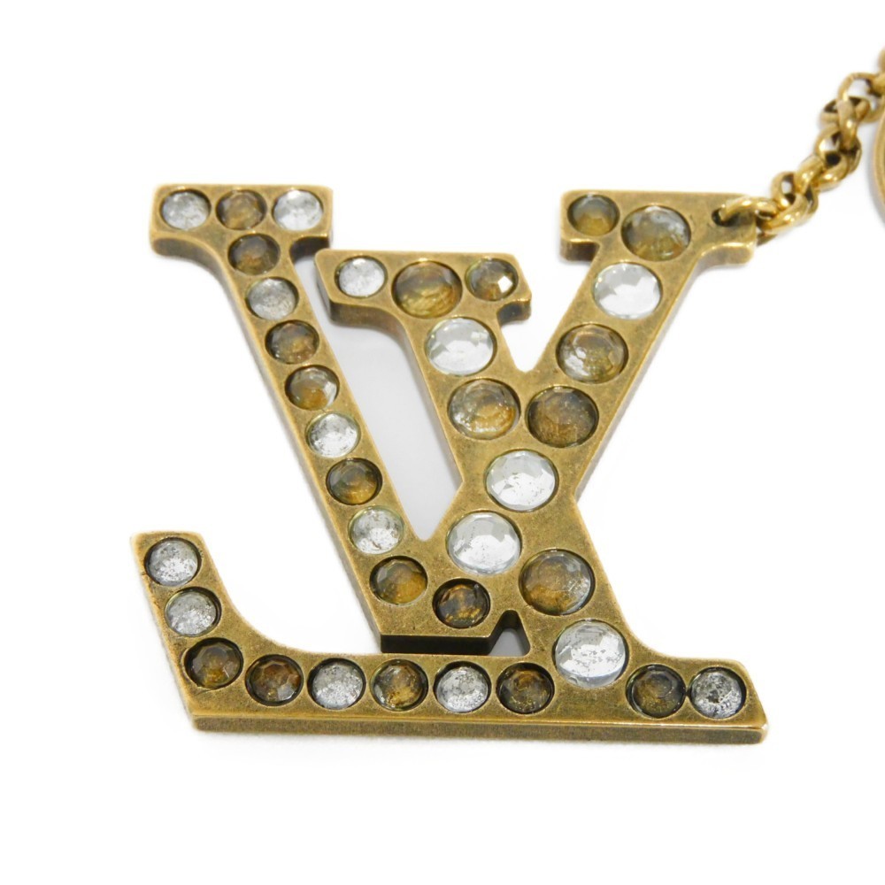 LOUIS VUITTON Keychain Bijoux Sac Calypse LV Signature Flower Fringe Tassel  GP Brass Logo Clear M65724 Men Women