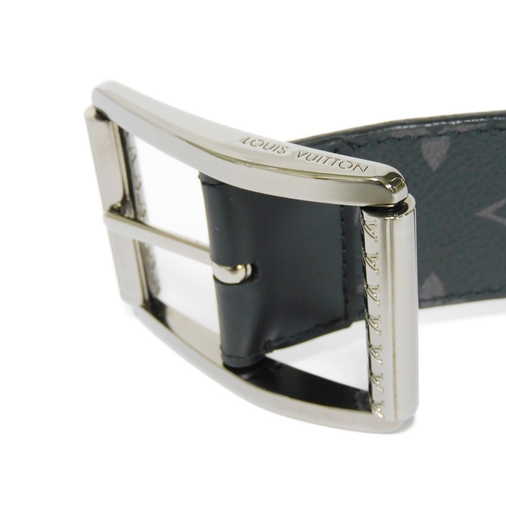 LOUIS VUITTON Belt Sainteur Reverso 40MM LV Logo 90/36 Reversible Monogram  Eclipse Noir M9044U Men's