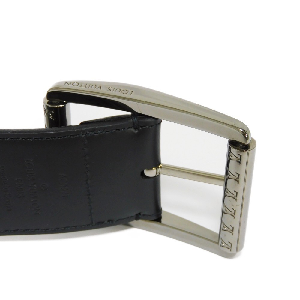 LOUIS VUITTON Belt Sainteur Reverso 40MM LV Logo 90/36 Reversible Monogram  Eclipse Noir M9044U Men's