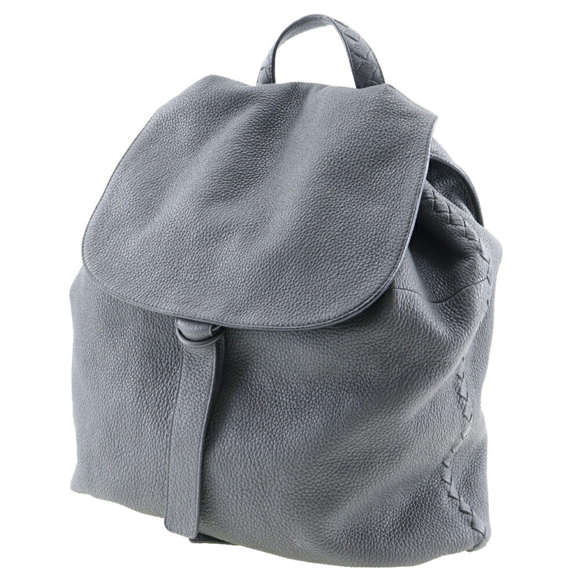 Bottega Veneta BOTTEGAVENETA Intrecciato Backpack/Daypack Calf Made in Italy Gray Shoulder Handbag 2way Belt Unisex