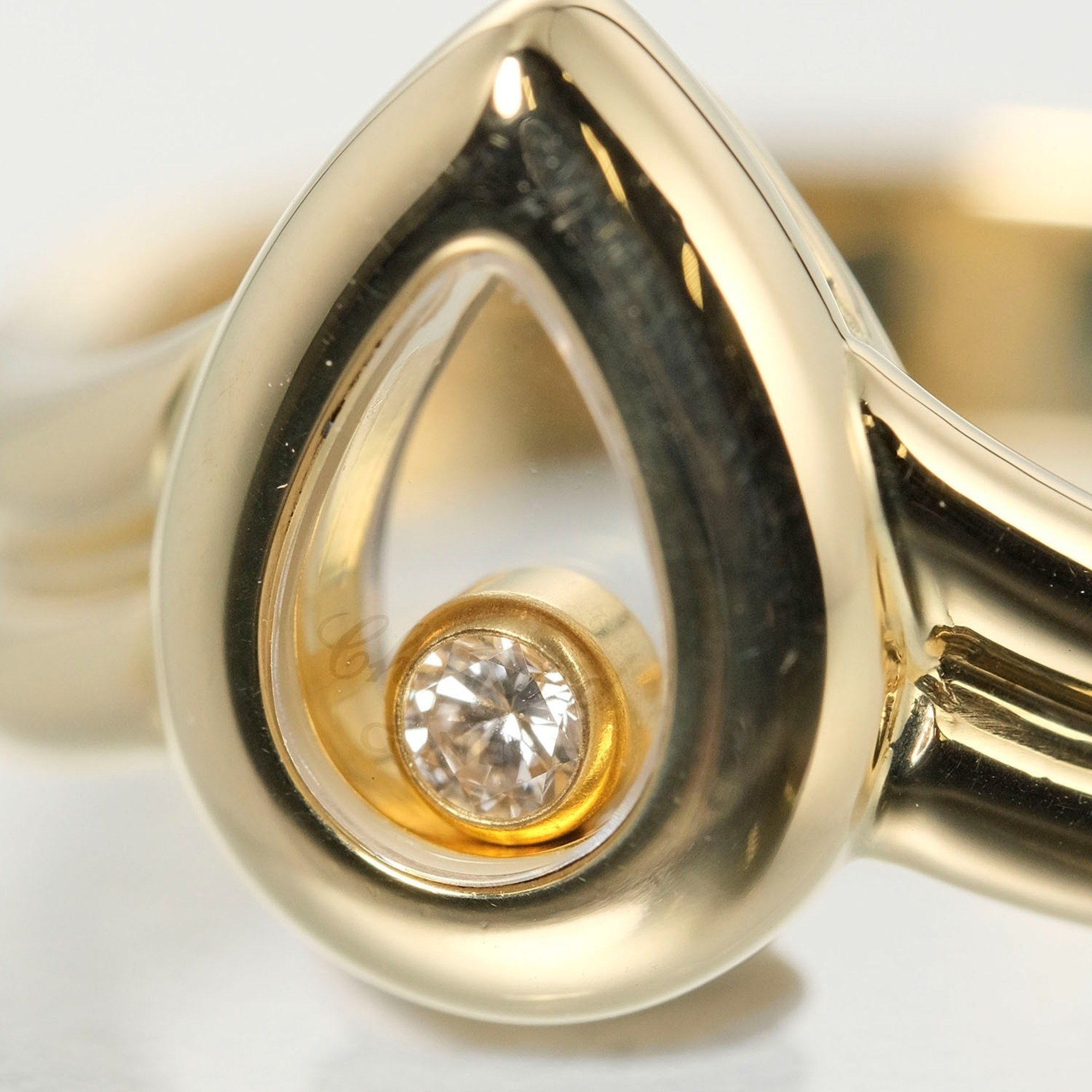 Chopard Happy Diamond Drop No. 11 Ring 7.25g K18YG Yellow Gold 1P