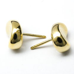 Tiffany Bean No Stone Yellow Gold (18K) Stud Earrings Gold
