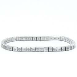 Chopard Ice Cube Diamond Bracelet 85/3810/0-01 White Gold (18K) Diamond Tennis Bracelet Silver