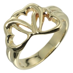 Tiffany TIFFANY&Co. Triple Heart No. 11 Ring 4.71g K18YG Yellow Gold