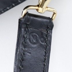 Hermes HERMES Double H Shoulder Bag Vintage Calf Made in France 1983 Black/Gold Hardware 〇M Crossbody Snap Button Ladies