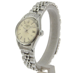 Rolex Oyster Perpetual Watch Date Cal.1161 6517 Stainless Steel x WG Swiss Made Silver Automatic Winding Dial Ladies